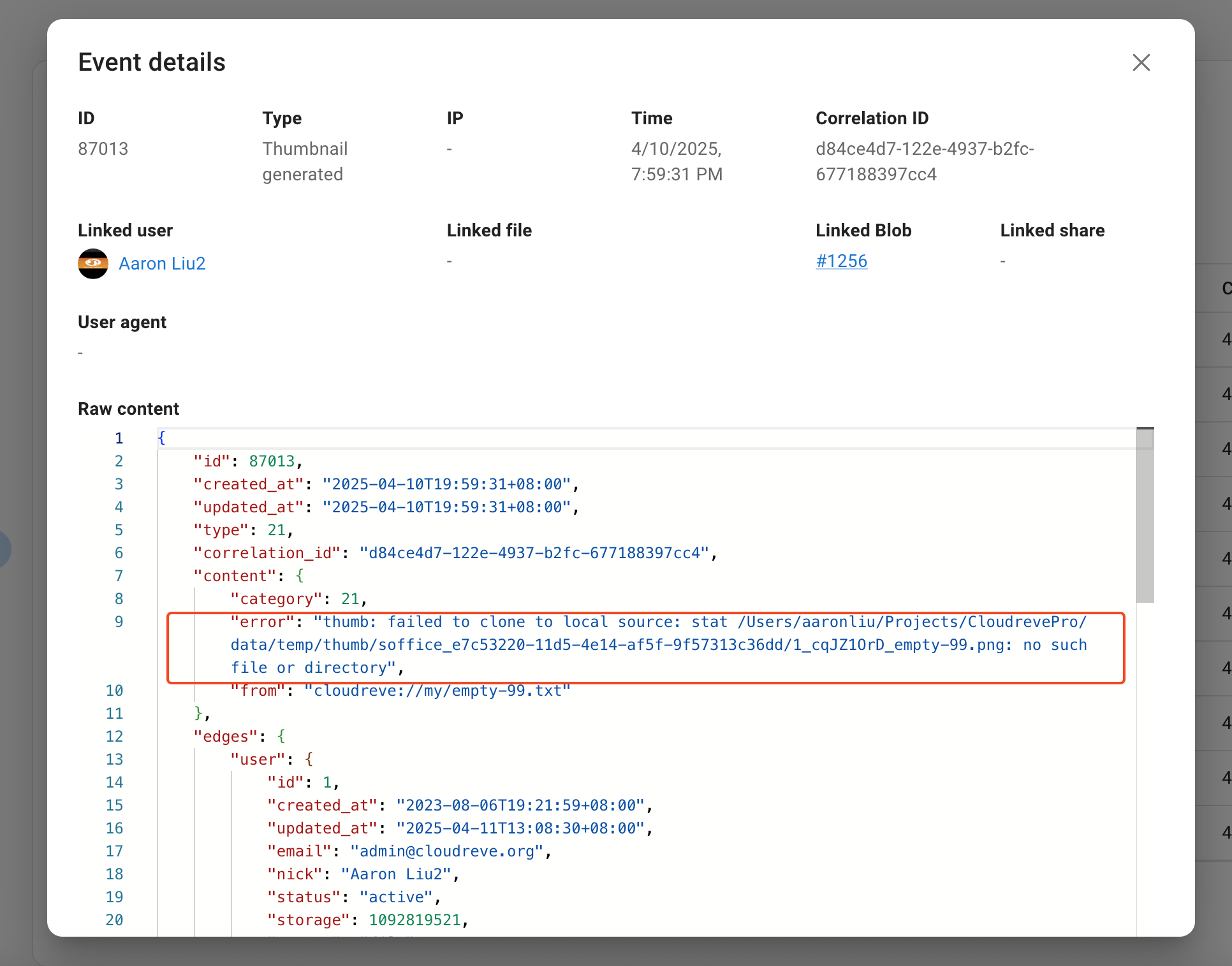 Check thumbnail generator